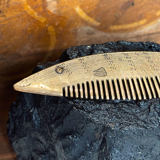 Natasha Ratcliffe Hand Cast Bronze Fish Hair Comb