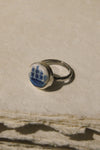Eloise Rose Handmade Recycled 925 Silver & Porcelain Ring • Ship