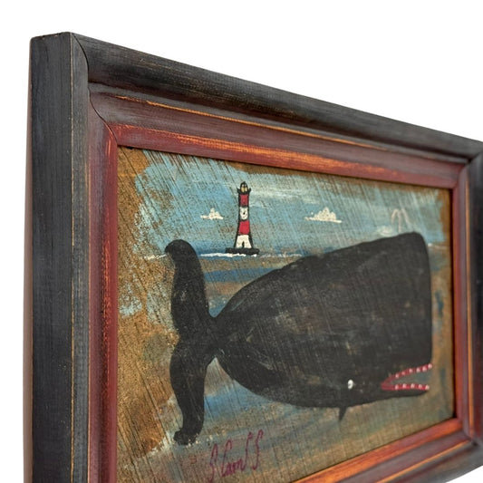 Steve Camps Original Framed Whale Painting