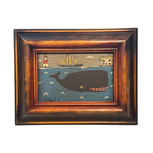 Steve Camps Original Framed Whale Painting