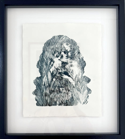 Zoe Cerys 'Woven' Original Monotype Print Framed