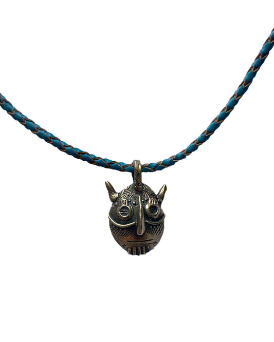 Natasha Ratcliffe Hand Crafted Solid Bronze Face Pendant Necklace