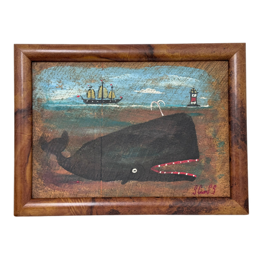 Steve Camps Original Framed Whale Painting