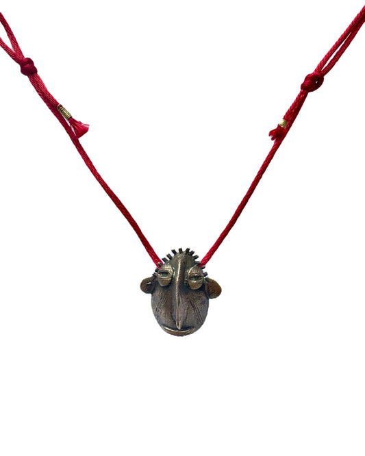 Natasha Ratcliffe Hand Crafted Solid Bronze Face Pendant Necklace