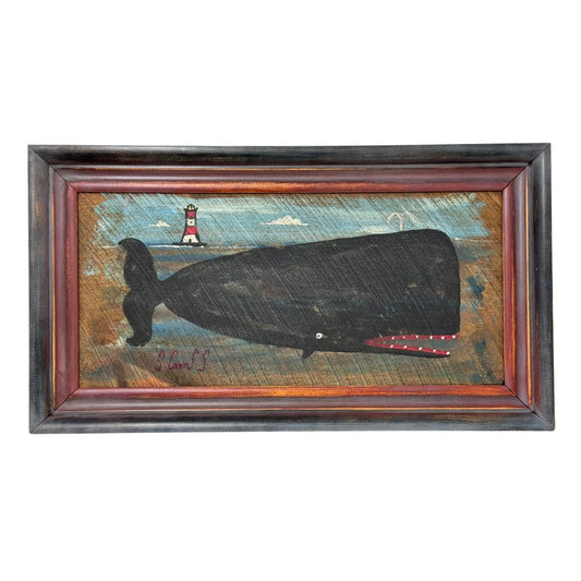 Steve Camps Original Framed Whale Painting