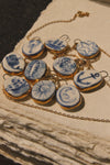 Eloise Rose Handmade 24k Gold Lustre & Porcelain Pendant Necklace  • Mackerel