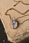 Eloise Rose Handmade 24k Gold Lustre & Porcelain Pendant Necklace  • Lobster