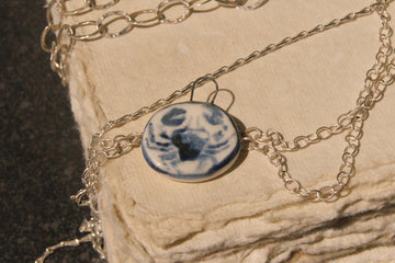 Eloise Rose Handmade Porcelain Pendant Necklace  • Crab