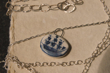 Eloise Rose Handmade Porcelain Pendant Necklace  • Ship
