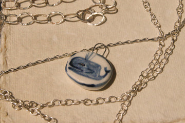 Eloise Rose Handmade Porcelain Pendant Necklace  • Whale