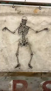 Ben Baker Original Dancing Skeleton Wire Drawing Automata On Canvas