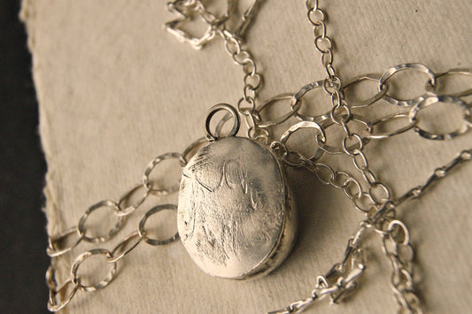 Eloise Rose Handmade Recycled Silver & Porcelain Pendant Necklace  • Boat